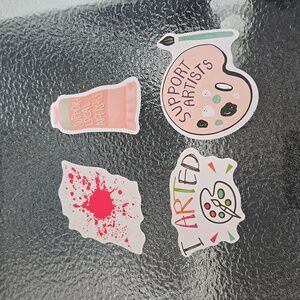 Local Artist/ Art Stickers - Bag #45 - Set of 4 - NWOT